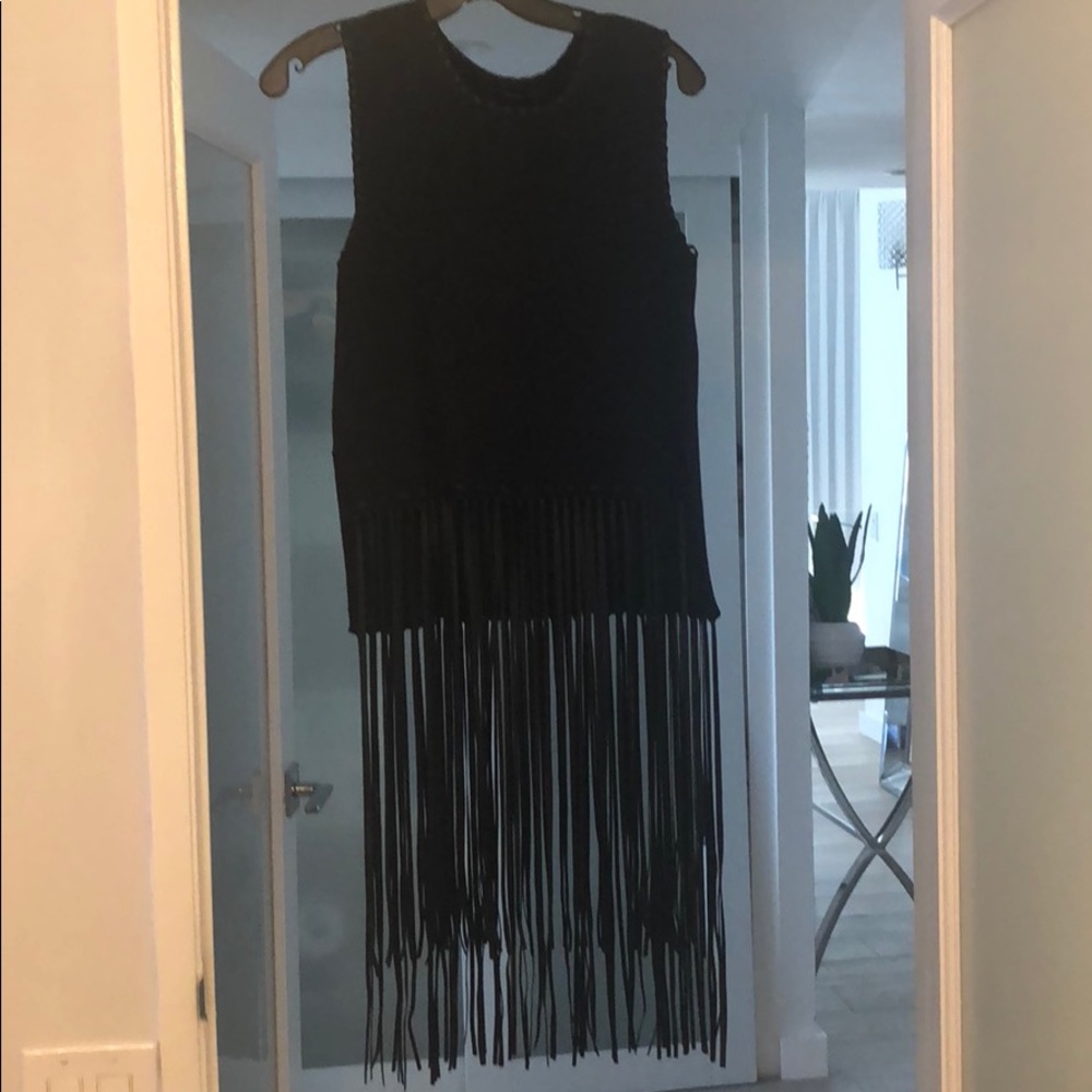 COPY - Zara top with leather fringe